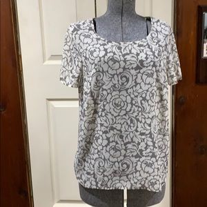 Short sleeve sheer blouse  Ann Taylor Loft